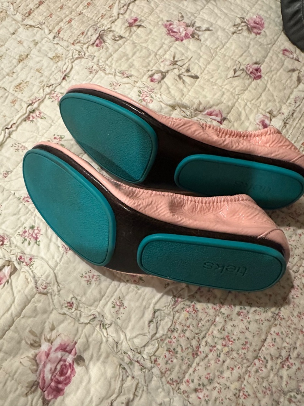 Tieks Italian Leather Flats Blush Patent - Picture 4 of 4